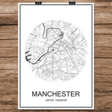Manchester - Minimalist Bykart - Hvit