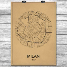 Milano - Milan - Retro Bykart - Brun