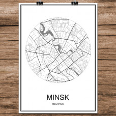 Minsk - Minimalist Bykart - Hvit