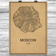 Moscow - Moskva - Retro Bykart - Brun (Ver 2)