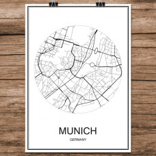 Munich - Munchen - Minimalist Bykart - Hvit