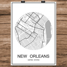 New Orleans - Minimalist Bykart - Hvit