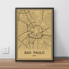 Sao Paulo - Retro Bykart - Brun Rektangel