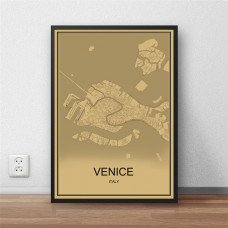 Venezia - Venice - Retro Bykart - Brun Rektangel